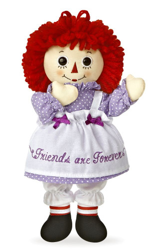 Aurora Friends Are Forever Purple Dressed Raggedy Ann 10" Cloth Doll
