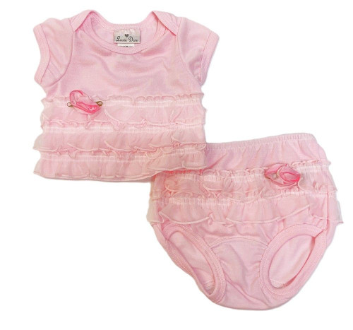 Laura Dare Pink 2 Piece Flair Infant Girls 12 Months Sleep Set