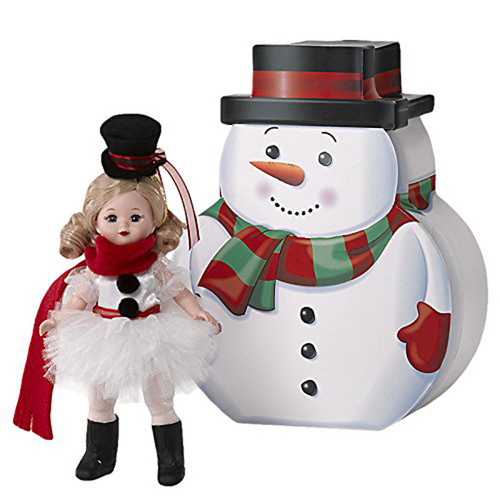 Madame Alexander Snowman Christmas Ballerina 8" Doll In Snowman Shaped Box Madame Alexander Snowman Christmas Ballerina 8" Doll In Snowman Shaped Box