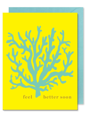 Sea Coral Feel Better Soon Card