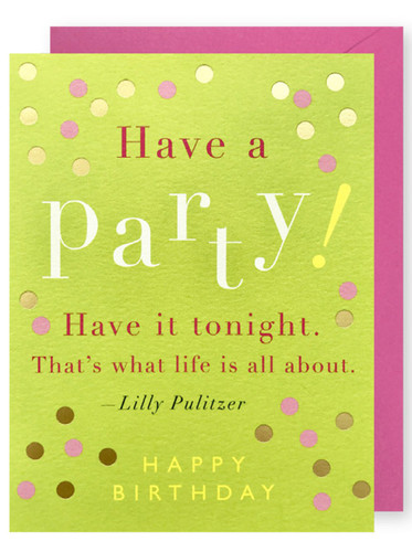 Have A Party Lilly Pulitzer Birthday Card