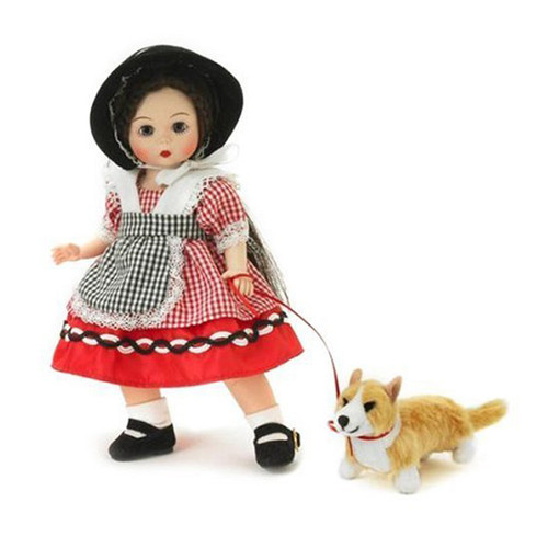 Madame Alexander Wales Welsh Girl 8" Doll and Stuffed Corgi Dog Set Madame Alexander Wales Welsh Girl 8" Doll and Stuffed Corgi Dog Set