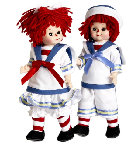 Madame Alexander Ships Ahoy Sailor Raggedy Ann and Andy 8" Doll Set Madame Alexander Ships Ahoy Sailor Raggedy Ann and Andy 8" Doll Set