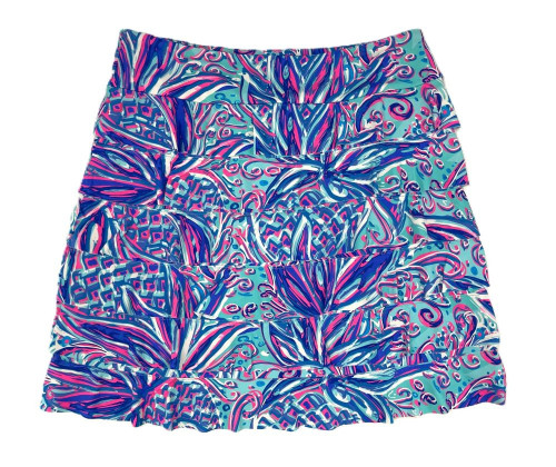 Lulu-B Modern Pineapples Cha Cha Ruffles Skort