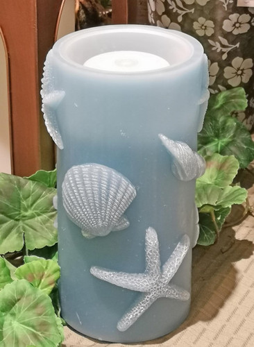 Fantastic Sea Shells Water Wick Fountain LED Flame Light Candle