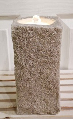 Fantastic Craft Stone Square Rock Fountain Water Wick LED Flame Candle Fantastic Craft Stone Square Rock Fountain Water Wick LED Flame Candle