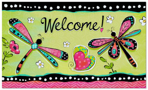 Highland Home Dragonfly Welcome Entry Floor Mat