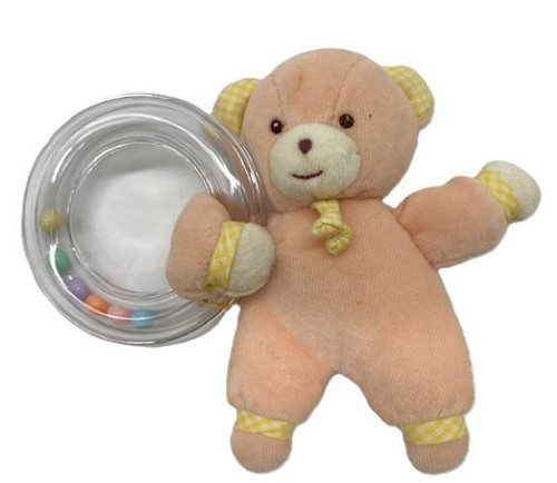Baby Gund Plush Bear Teething Ring Rattle Toy Baby Gund Plush Bear Teething Ring Rattle Toy