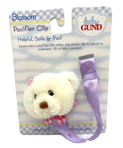 Baby Gund Blossom Bear Infant Pacifier Clip