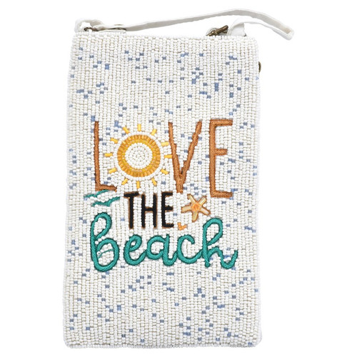 Bamboo Trading Company Love The Beach Beaded Crossbody Club Smart Phone Bag Bamboo Trading Company Love The Beach Beaded Crossbody Club Smart Phone Bag
