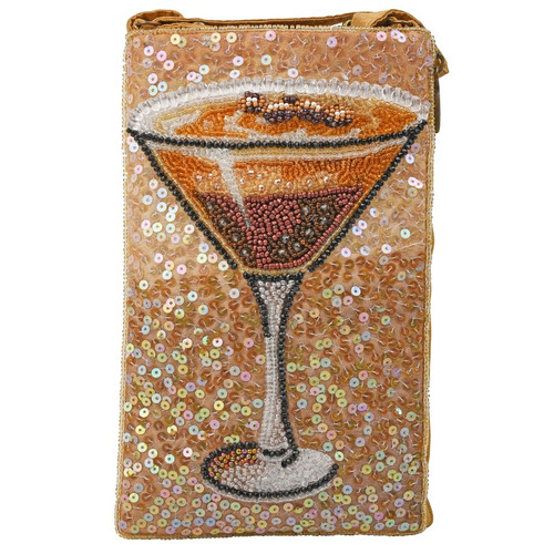 Bamboo Trading Company Espresso Martini Beaded Crossbody Club Smart Phone Bag Bamboo Trading Company Espresso Martini Beaded Crossbody Club Smart Phone Bag