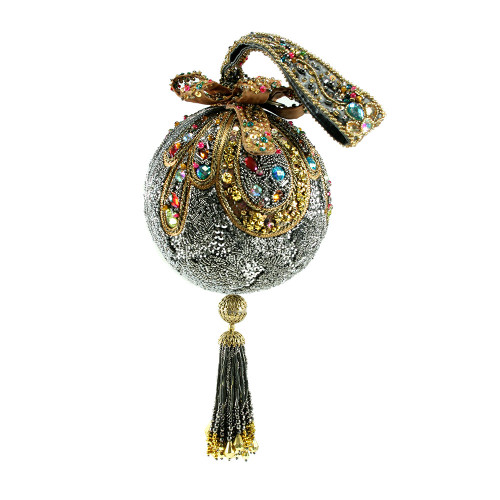 Mary Frances Adornment Christmas Ball Ornament Purse Hand Bag