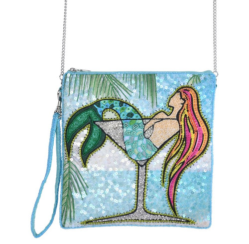 Bamboo Trading Company Mertini Mermaid Martini Beaded Clutch Crossbody Purse Bamboo Trading Company Mertini Mermaid Martini Beaded Clutch Crossbody Purse