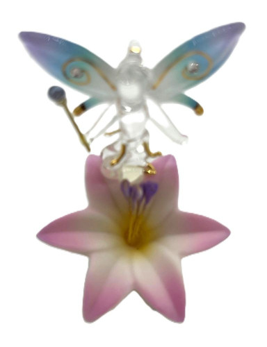 Glass Baron Pixie Magic Pink Flower Fairy Figurine