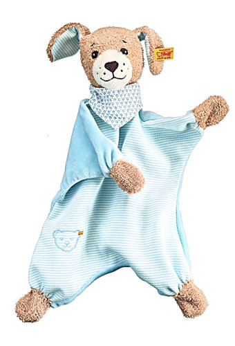 Steiff Baby Goodnight Blue Stuffed Blankie Dog