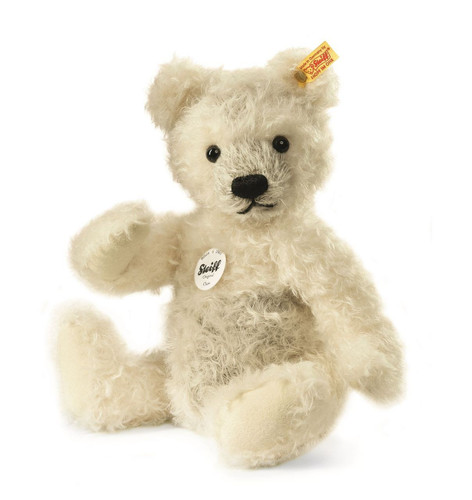 Steiff Chris Fully Jointed Cream & Grey Curly Mohair Stuffed Classic Bear