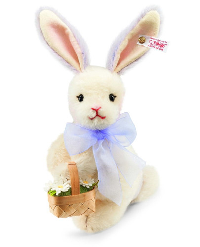 Steiff Daisy White Mohair Stuffed Easter Bunny