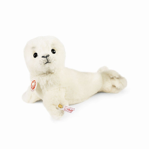 Steiff Finny Stuffed Mohair White Seal
