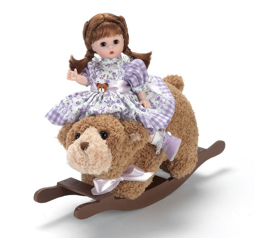 Madame Alexander Rocking Bear Wendy 8" Doll On A Plush Bear Rocker