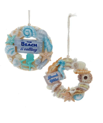Kurt Adler Beach & Sealife Wreath Ornament