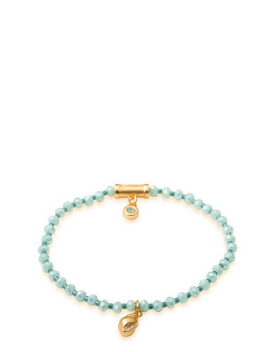 Spartina 449 Gold Seashell Sea Foam Twinkle Stretch Bracelet
