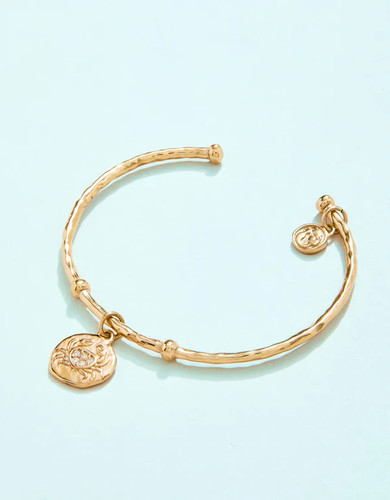 Spartina 449 Dangle Snow Crab Charm Gold Cuff Bracelet