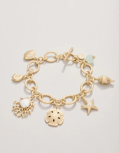 Spartina 449 Coastal Dreams Gold Sea Charm Toggle Bracelet