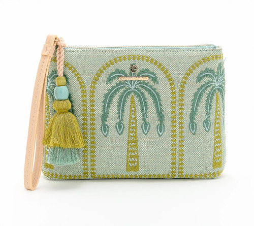 Spartina 449 Richmond Hill Carina Sea Foam Palms Wristlet Clutch Purse