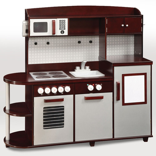 Guidecraft Espresso All In One Modern Play Kitchen