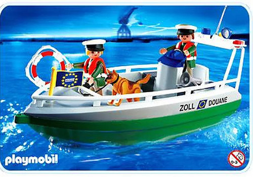 Playmobil Harbor Patrol Manned Boat and Rescue Supplies Play Set