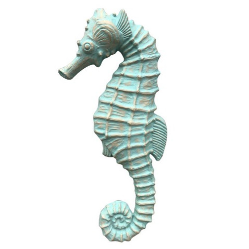 Fancy That Molded Large Aqua Seahorse Figurine Wall Art Fancy That Molded Large Aqua Seahorse Figurine Wall Art