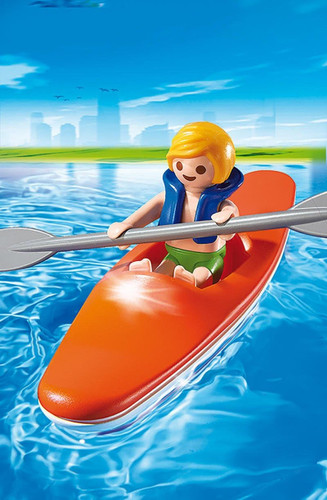 Playmobil Summer Fun Kid with Kayak Play Set