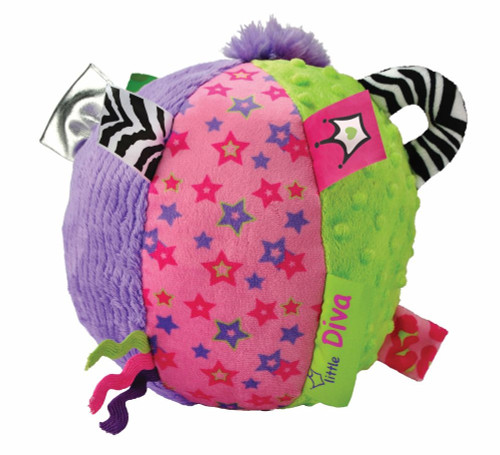 Kids Preferred Little Diva Label Loveys Stuffed Baby Chime Ball