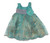 LePink Aqua Organza Flower & Sequins Embroidered Tulle Toddler Girl's Fancy Dress Size 2T