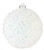 White Foil Sparkle Glitter Iridescent 4" Ball Christmas Tree Ornament