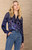 Hale Bob Julissa Navy Purple Velvet Burnout Long Sleeve Top
