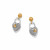 Brighton One Heart Two Tone Post Drop Earrings