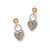 Brighton One Heart Two Tone Post Drop Earrings