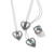 Brighton Pretty Tough Silver and Black Gem Heart Necklace