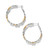 Brighton Pebble Edge Large Gold and Silver Hoop Earrings