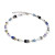 Coeur De Lion Bi-Color Blue Moon Precious Motion GeoCUBE® Crystal Silver Necklace
