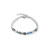 Coeur De Lion Blue Sparkling GeoCUBE® Crystal Fusion Silver Bracelet
