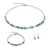 Coeur De Lion Blue Sparkling GeoCUBE® Crystal Fusion Silver Bracelet
