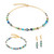 Coeur De Lion Precious Shape Green Turquoise Mix GeoCUBE® Crystal Gold Necklace