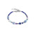 Coeur De Lion Shape Mix Spikes Blue Moon GeoCUBE® Crystal Silver Bracelet