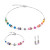 Coeur De Lion Iconic Lite Rainbow GeoCUBE® Crystal Silver Earrings