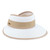 Sun N Sand Gold Metallic Lurex Two-Tone Straw Large Brimmed Visor