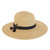 Sun N Sand Palm Tree Emblem Black Tassel Ribbon Trim Straw Sun Hat