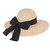 Sun N Sand Chiffon Bow Wrap Palm Tree Emblem Raffia Floppy Hat