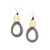 Nora Straw Ball Hoop Earrings Gray